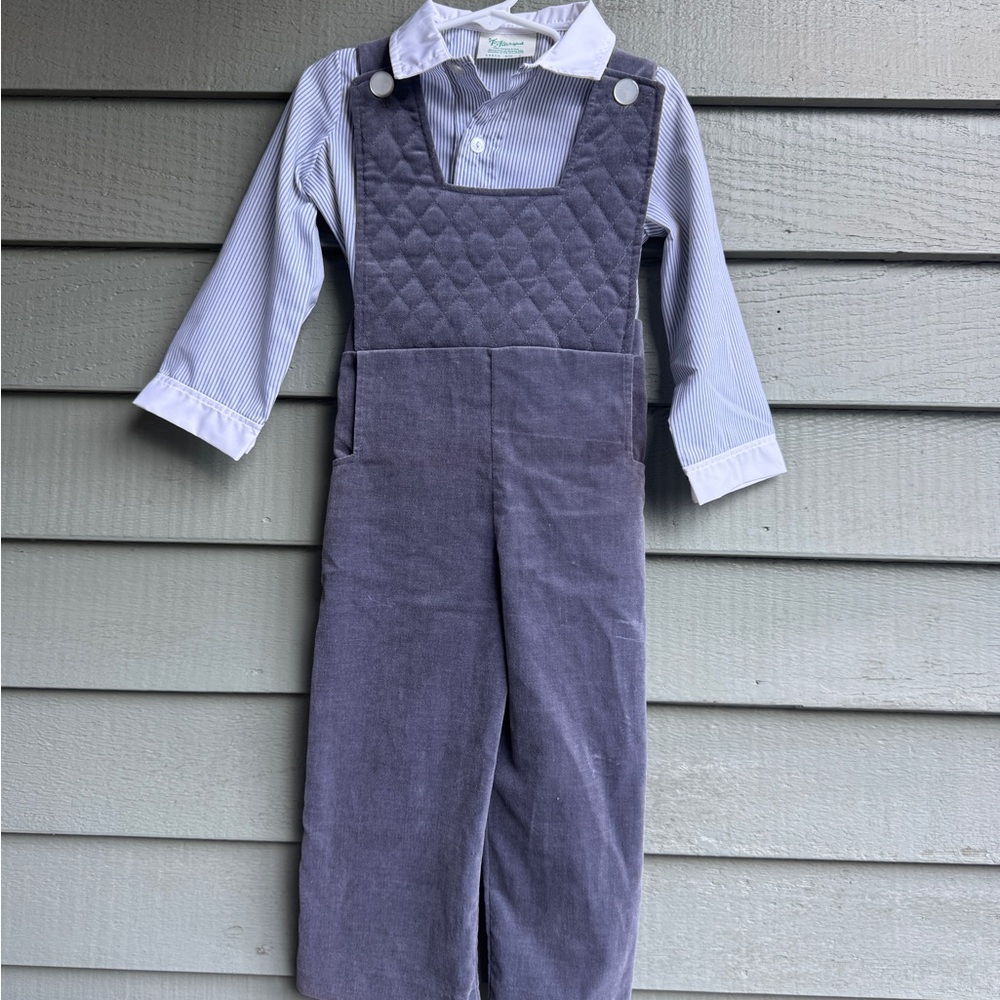Vintage Tiny Tots overall & shirt set